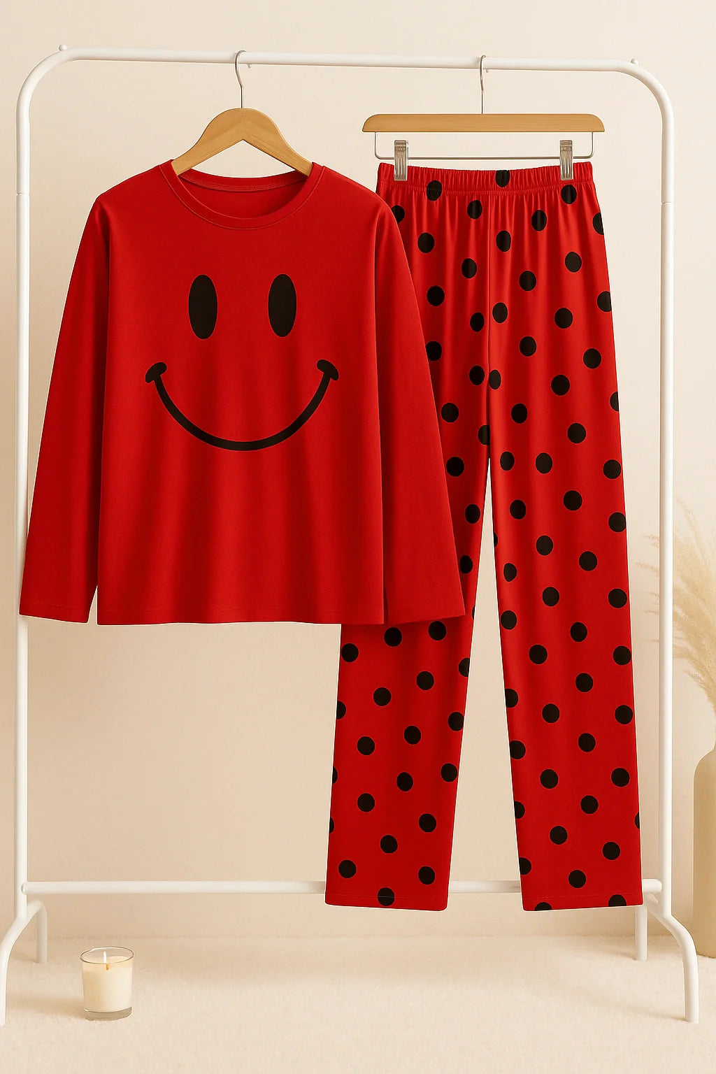 Red Smile T-Shirt With Pajama