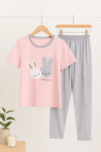 Pink Rabbit T-Shirt With Pajama