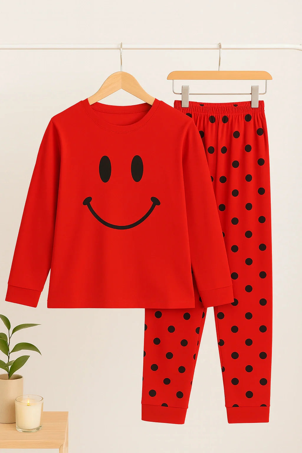 Red Smile T-Shirt With Pajama