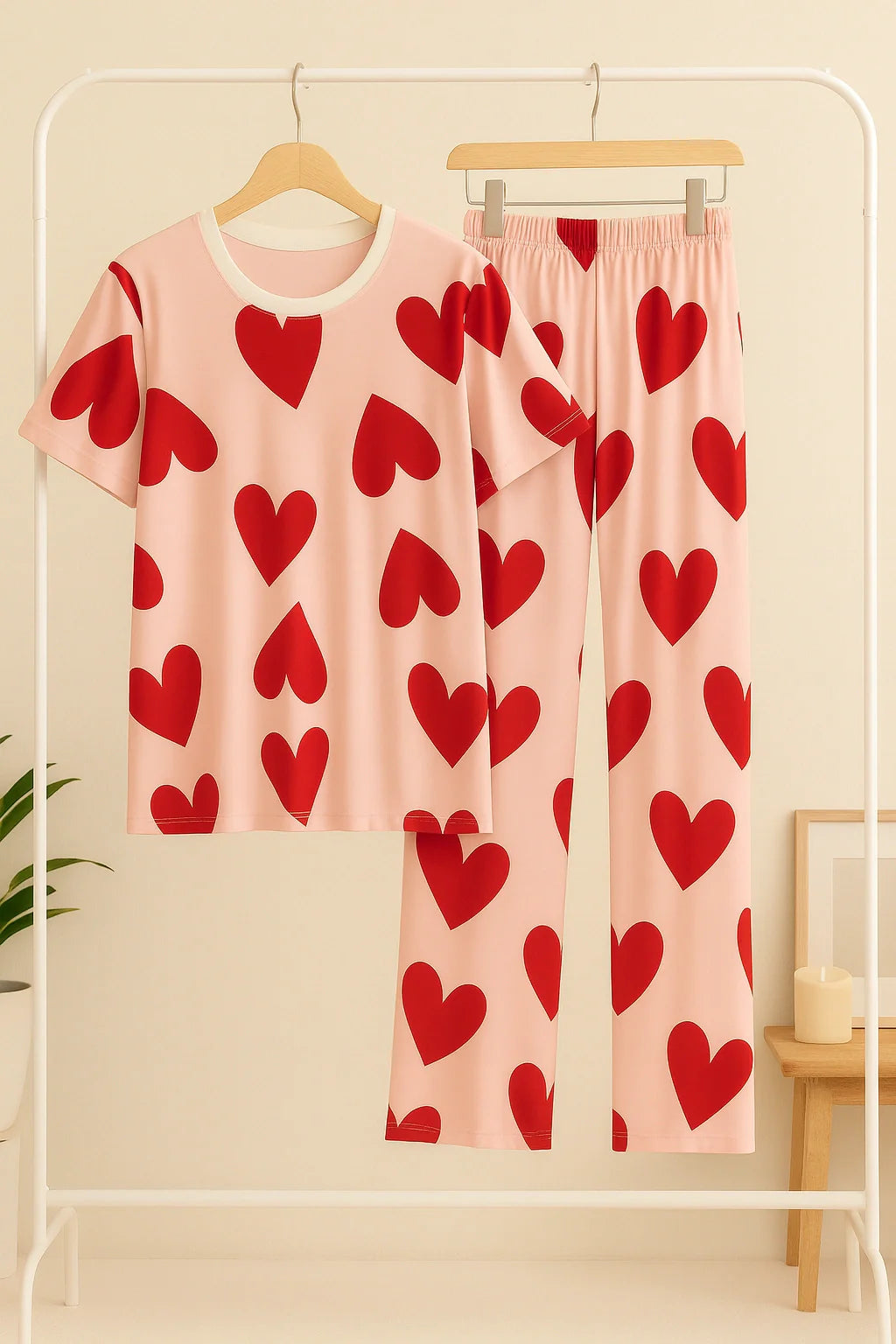 Pink Dilbar T-Shirt With Pajama