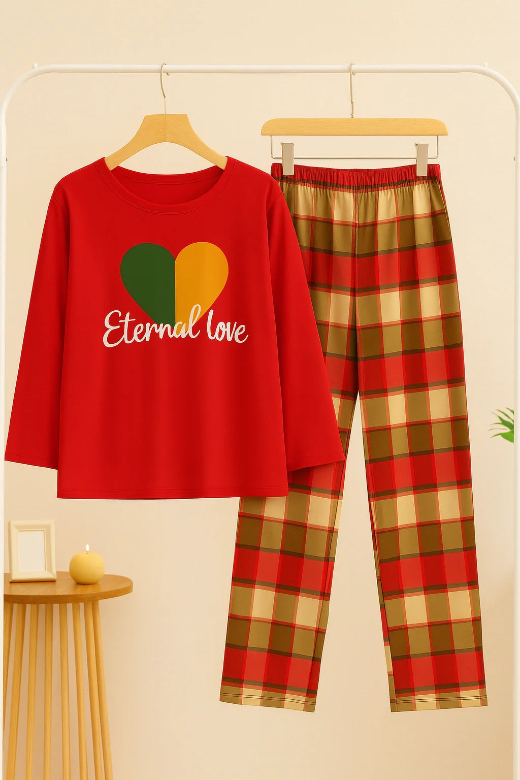 Red Eternal Love T-Shirt With Pajama