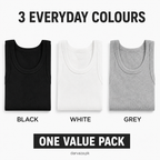 Pack of 3 Men’s Cotton Ribbed Sando Vests