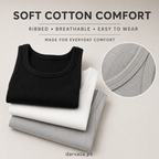 Pack of 3 Men’s Cotton Ribbed Sando Vests