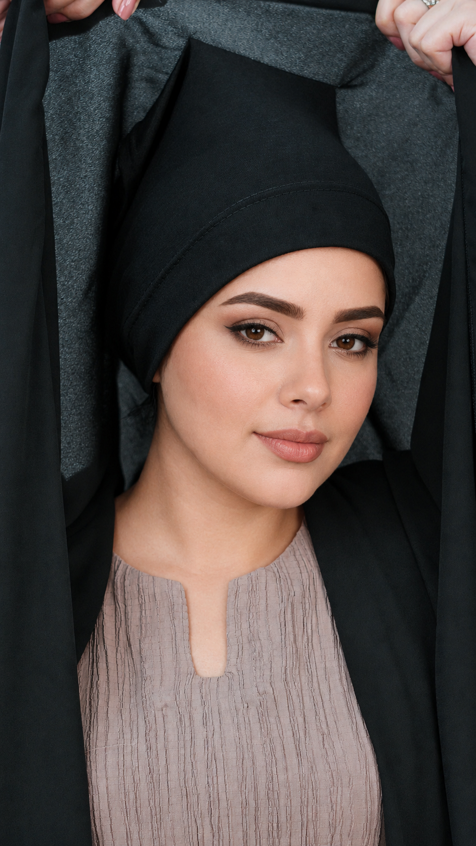 Black— Instant Chiffon Hijab with Built-in Magnets
