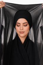 Black— Instant Chiffon Hijab with Built-in Magnets