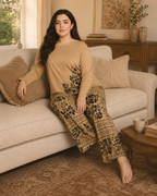 Skin Leaves Printed Night Suit