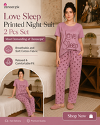 Love Sleep Printed Night Suit