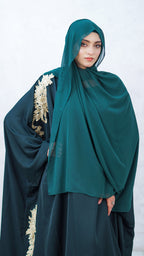 Dark Green  — Instant Chiffon Hijab with Built-in Magnets