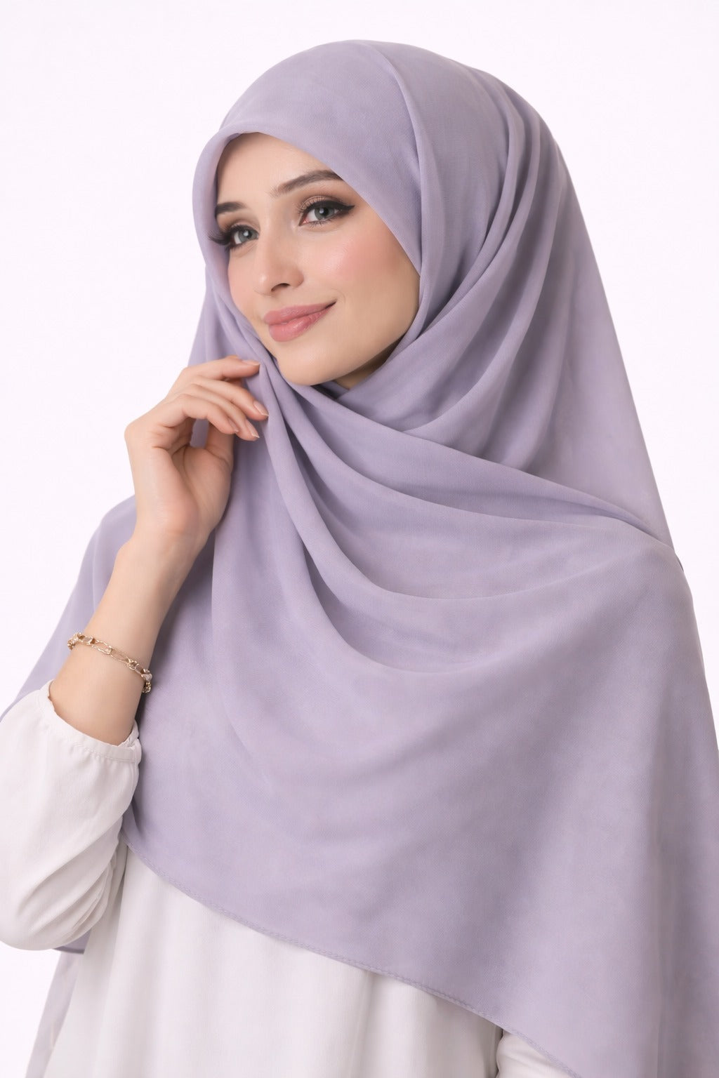 Pebble— Instant Chiffon Hijab with Built-in Magnets