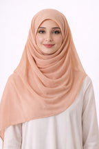Nude Pink— Instant Chiffon Hijab with Built-in Magnets