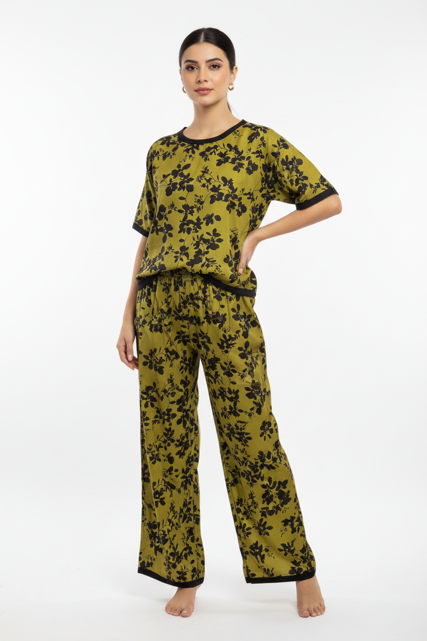 MIDNIGHT FLORA PRINTED SHIRT AND TROUSER