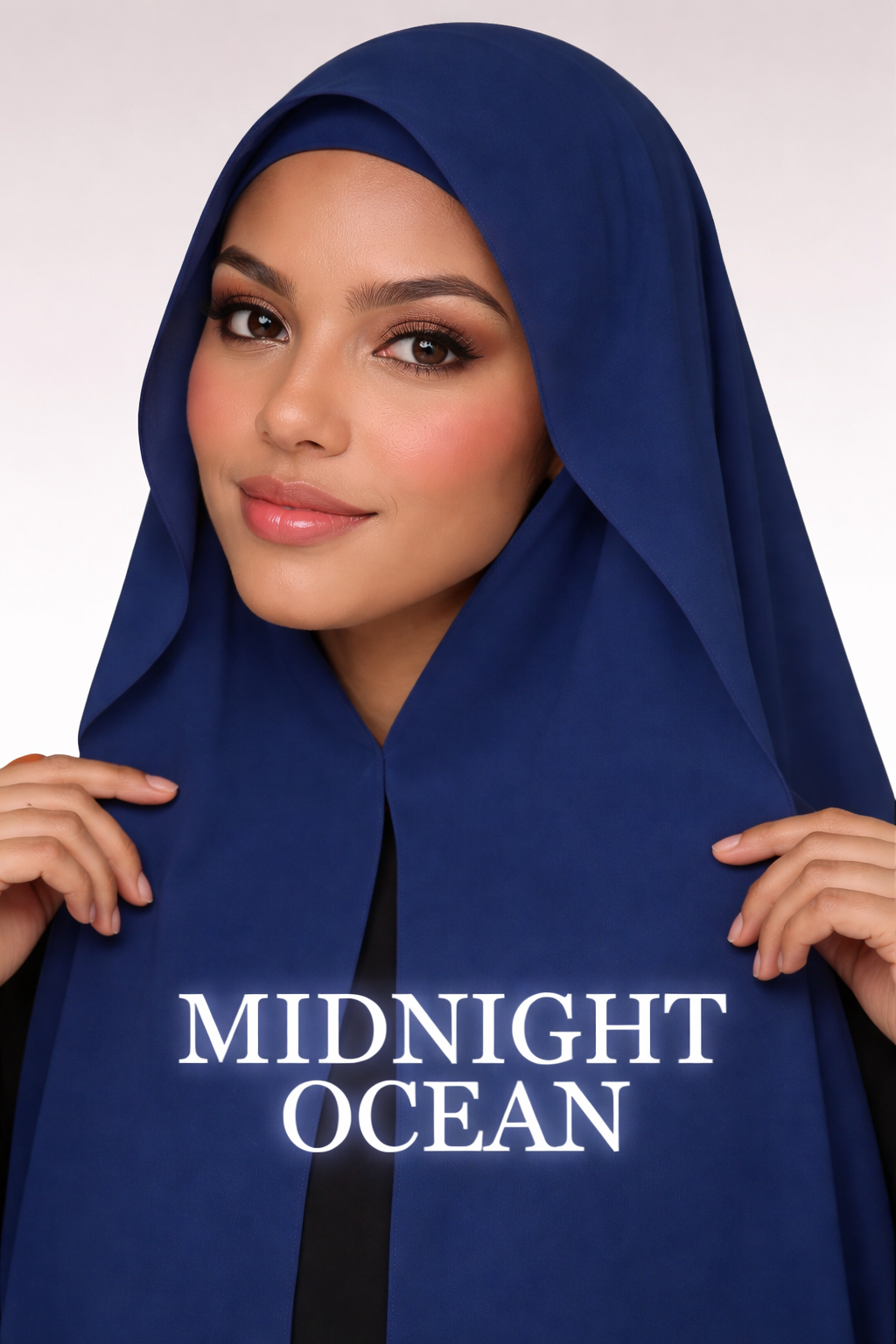Midnight Ocean-Instant Chiffon Hijab with Built-in Magnets