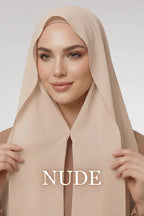 Nude  — Instant Chiffon Hijab with Built-in Magnets