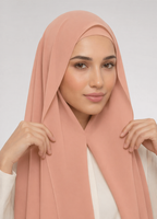 Nude Pink— Instant Chiffon Hijab with Built-in Magnets