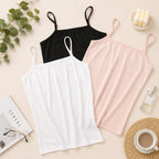 Pack of 3 Camisole Tops with Narrow Shoulder straps in Soft Cotton