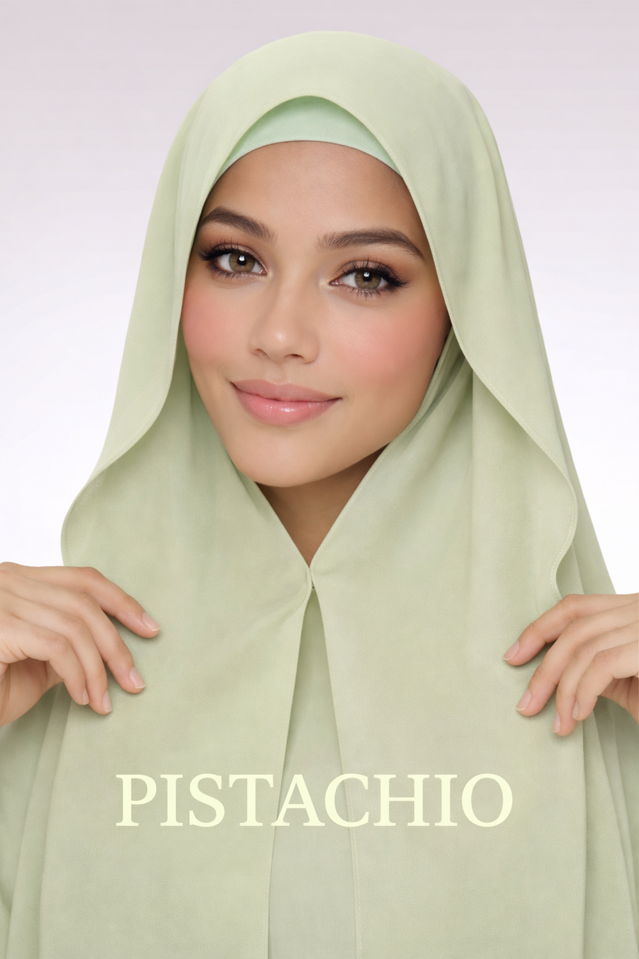 Pistachio  — Instant Chiffon Hijab with Built-in Magnets