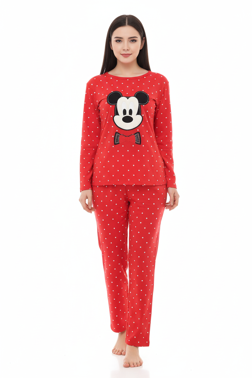 Red Micky T-Shirt With Pajama