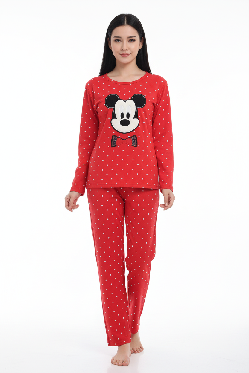 Red Micky T-Shirt With Pajama