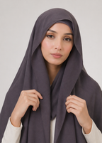 Smoky Lilac— Instant Chiffon Hijab with Built-in Magnets