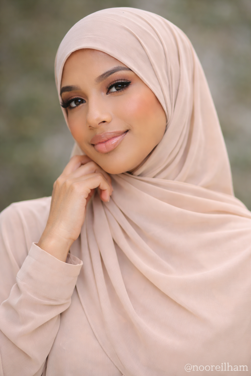 Nude  — Instant Chiffon Hijab with Built-in Magnets