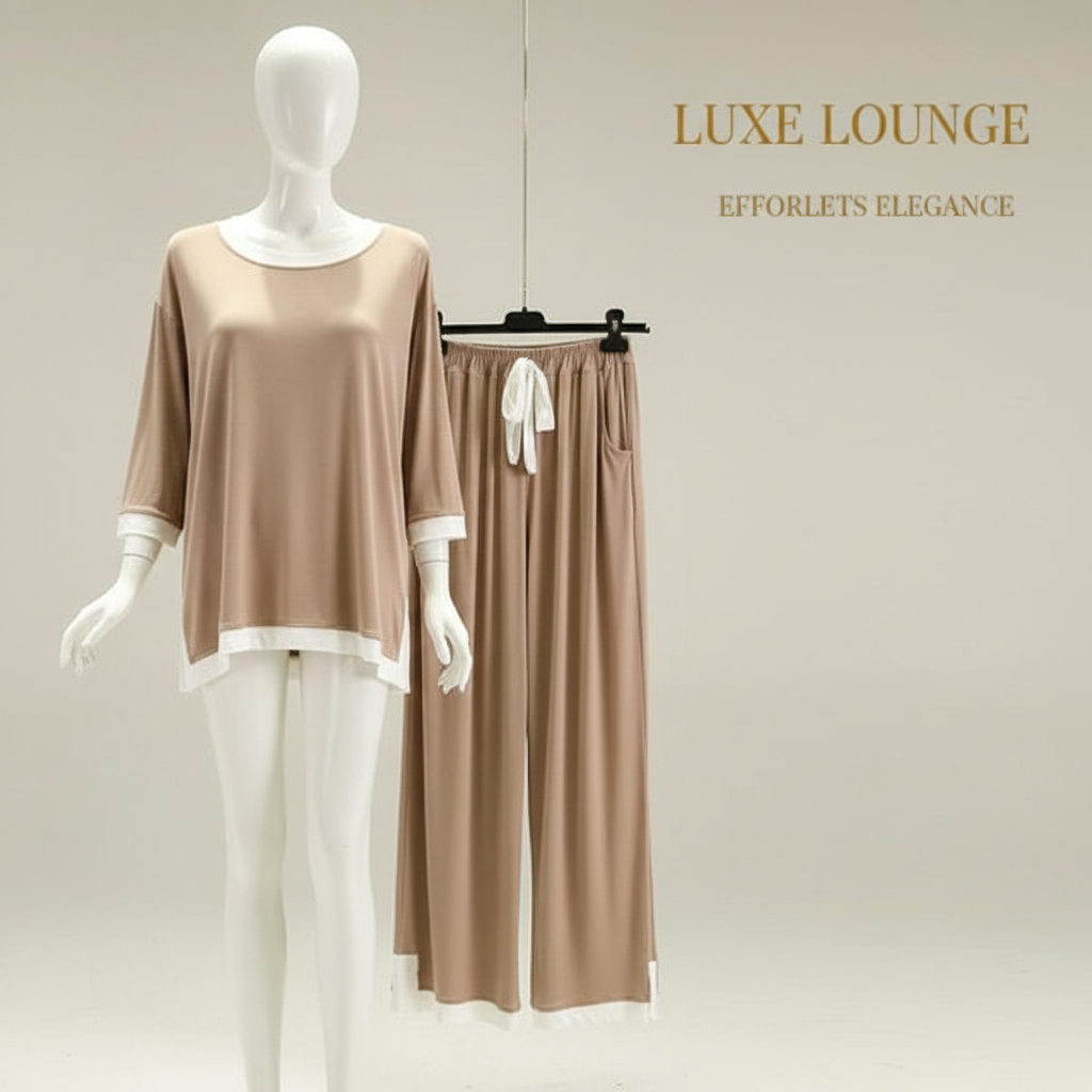 Skin White Round Neck Plazzo PJ Set