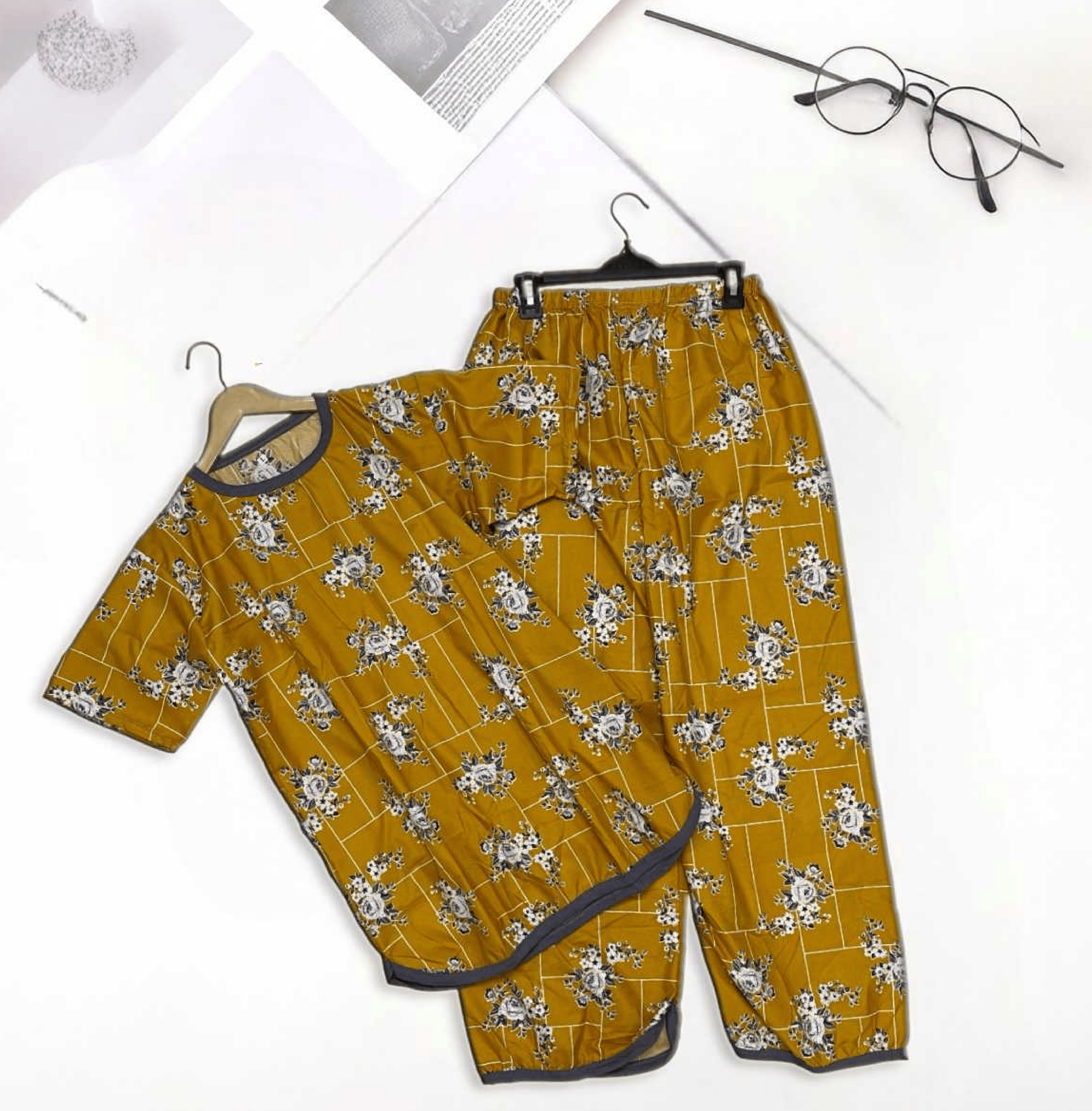 SUNSET STRUCTURE PRINTED SHIRT AND TROUSER