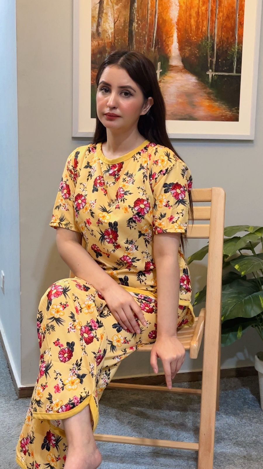 GOLDEN BLOOM PRINTED SHIRT AND TROUSER