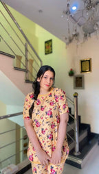 GOLDEN BLOOM PRINTED SHIRT AND TROUSER