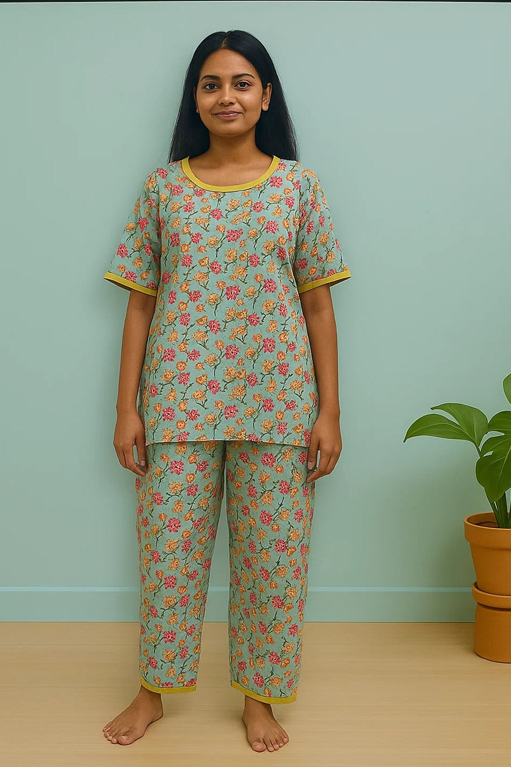 FLORATWINS PRINTED SHIRT AND TROUSER