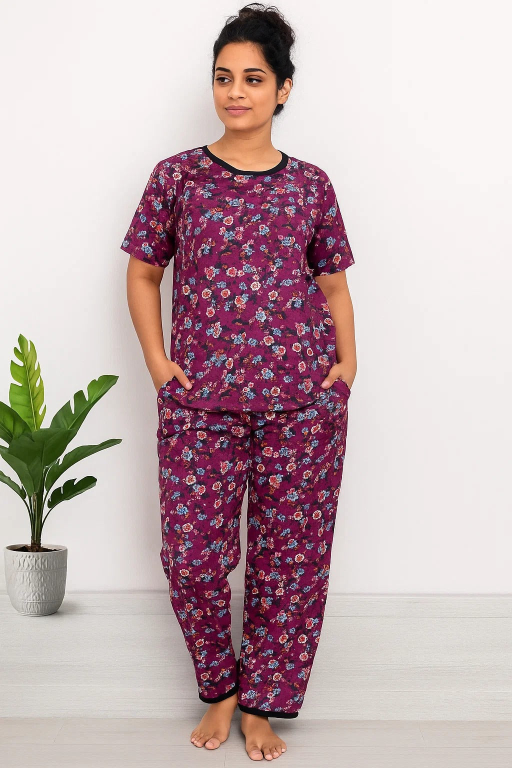 BERRY BLOOM PRINTED SHIRT AND TROUSER