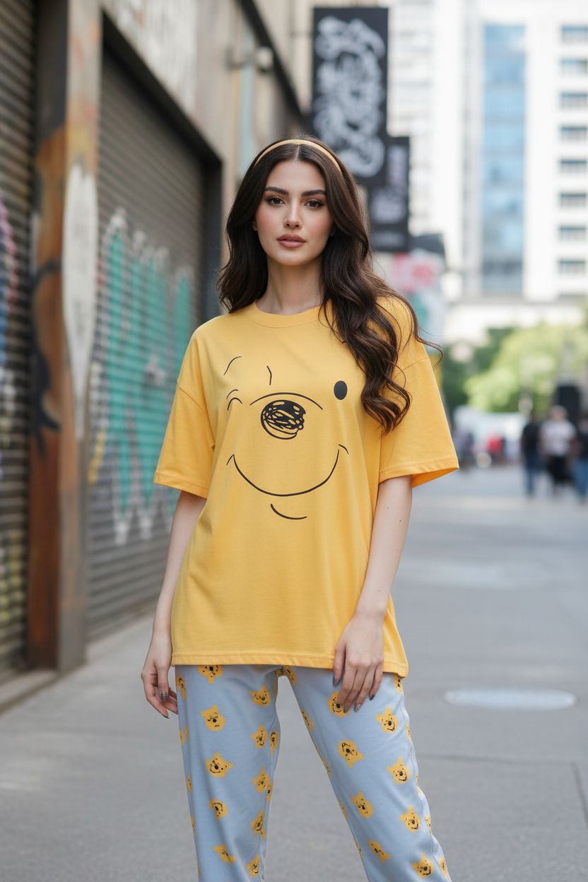 Yellow Poo T-shirt With Pajama