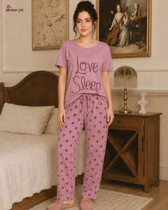 Love Sleep Printed Night Suit