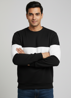Zebra Black and White Block Sweatshirt