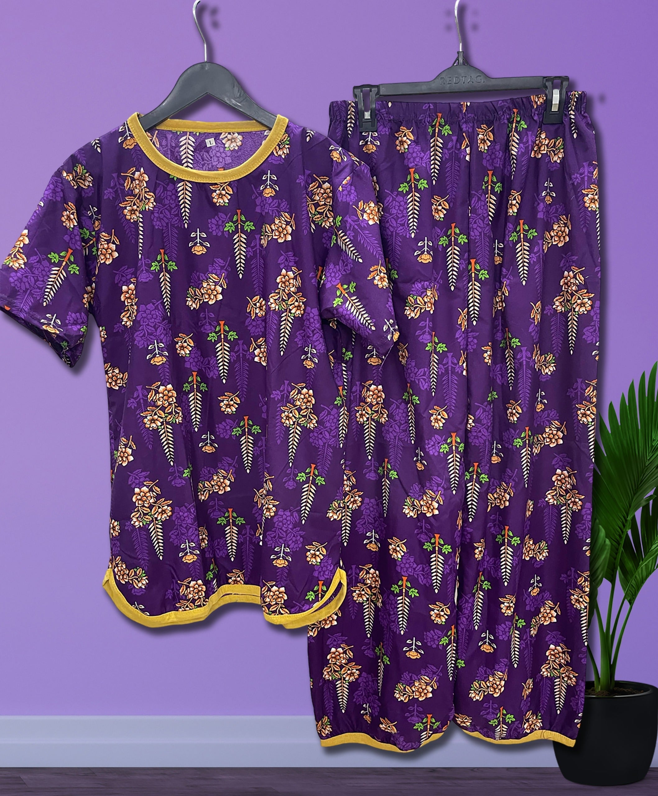 PURPLE HAZE BLOOM PRINTED SHIRT AND TROUSER